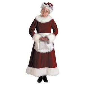 Mrs Claus  Christmas Red Velvet Dress #7056 SZ 12 - 14 NOS  NWT